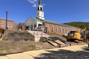 Norwich campus undergoes heavy construction in front of Wise Campus Center
